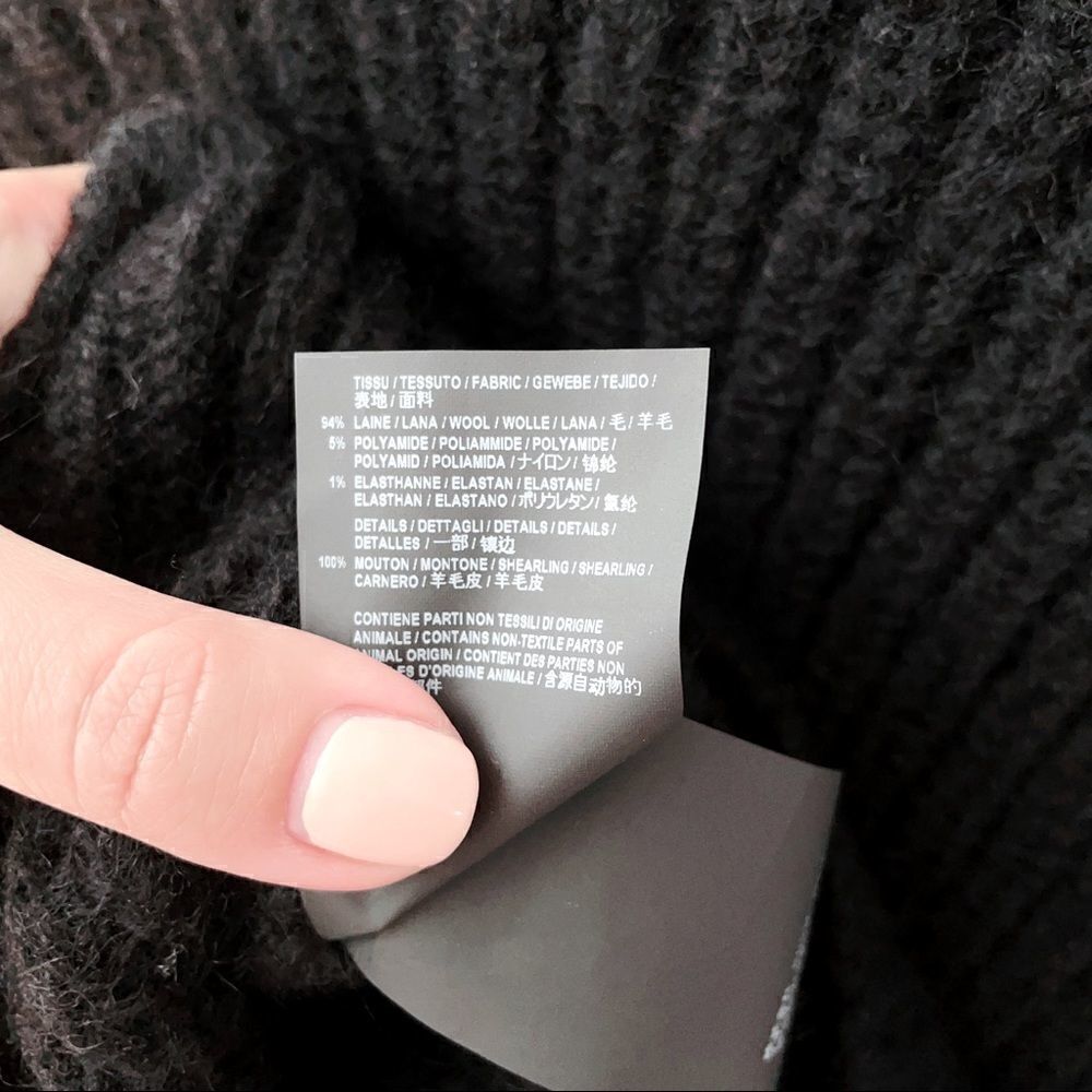 ⭕️ YSL SAINT LAURENT Sweater Black Wool Suede - Picture 12 of 12